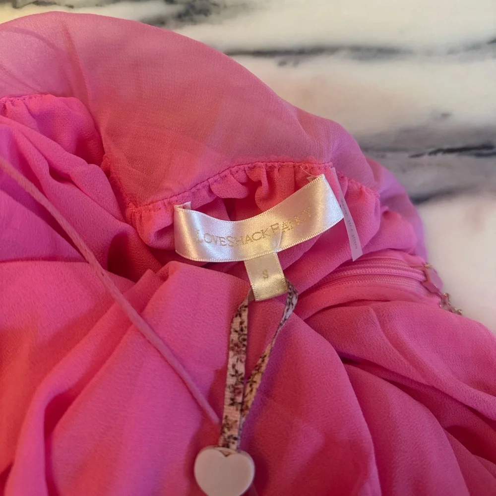 LoveShackFancy ZAMIA DRESS IN PINK DAIQUIRI - Picture 7 of 8